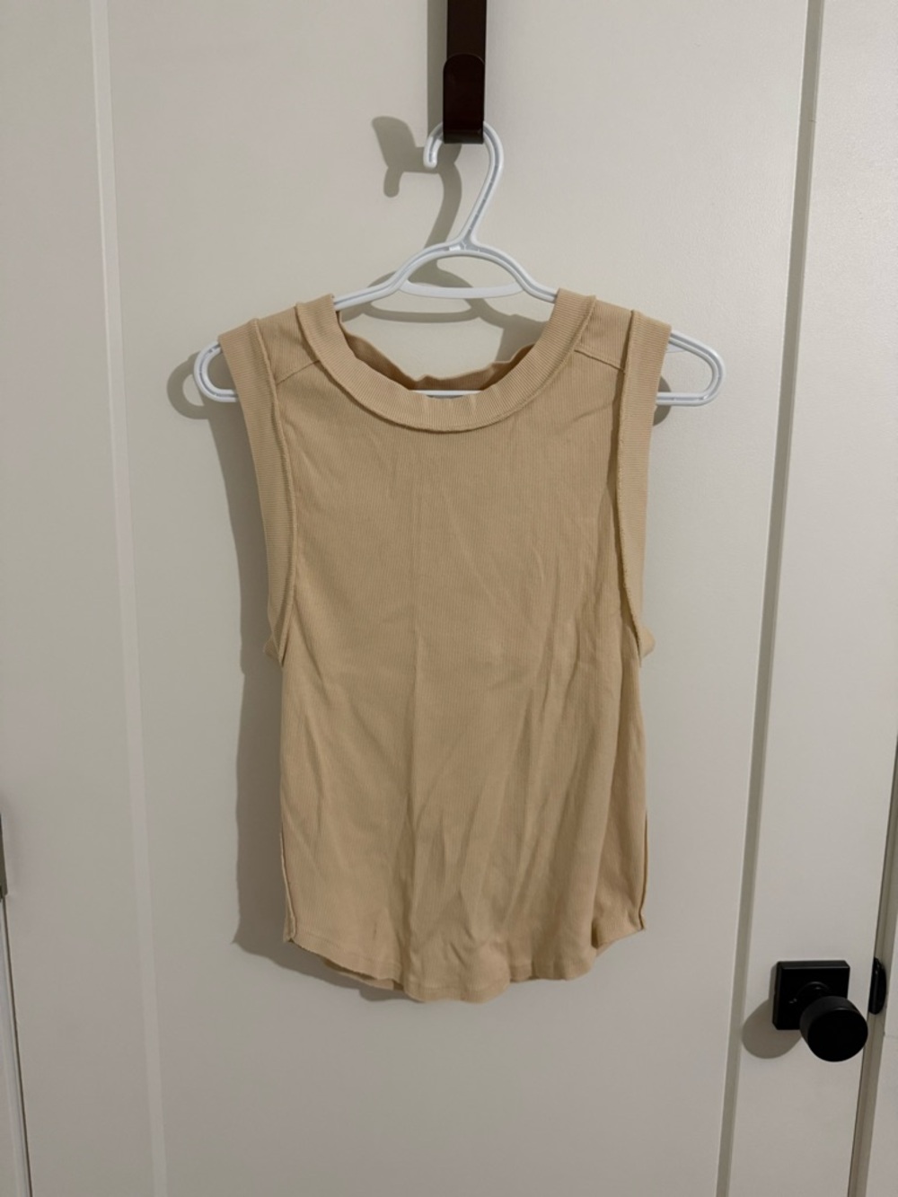 We The Free Ribbed Tank Top in Tan